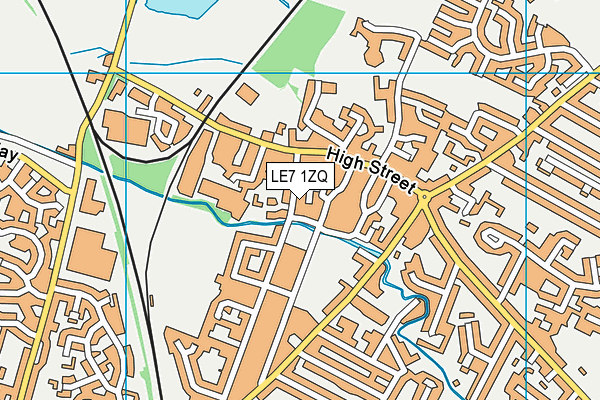 LE7 1ZQ map - OS VectorMap District (Ordnance Survey)