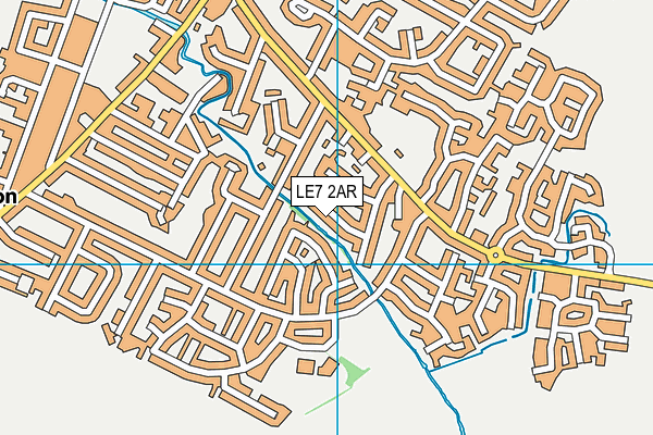 LE7 2AR map - OS VectorMap District (Ordnance Survey)