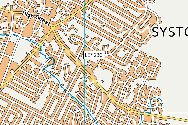 LE7 2BQ map - OS VectorMap District (Ordnance Survey)