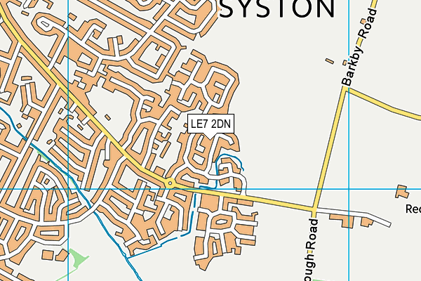 LE7 2DN map - OS VectorMap District (Ordnance Survey)