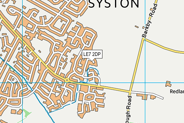 LE7 2DP map - OS VectorMap District (Ordnance Survey)