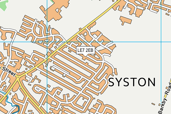 LE7 2EB map - OS VectorMap District (Ordnance Survey)