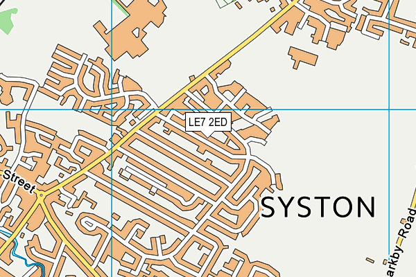 LE7 2ED map - OS VectorMap District (Ordnance Survey)