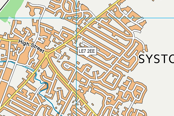 LE7 2EE map - OS VectorMap District (Ordnance Survey)