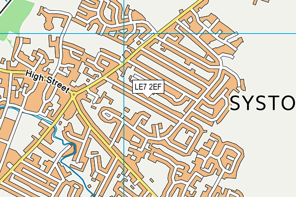 LE7 2EF map - OS VectorMap District (Ordnance Survey)