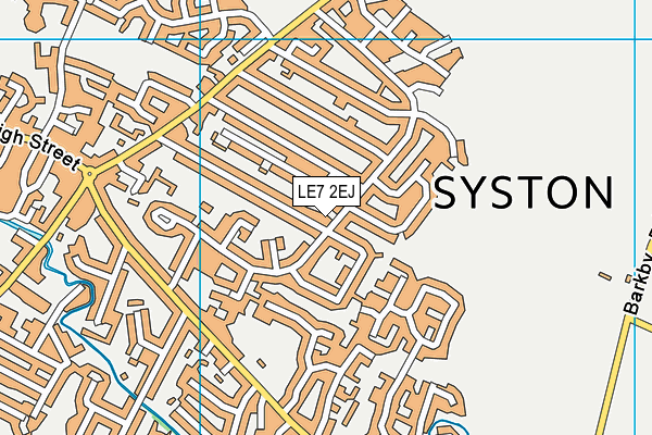 LE7 2EJ map - OS VectorMap District (Ordnance Survey)