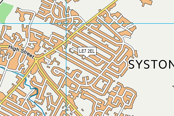 LE7 2EL map - OS VectorMap District (Ordnance Survey)