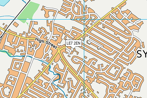 LE7 2EN map - OS VectorMap District (Ordnance Survey)