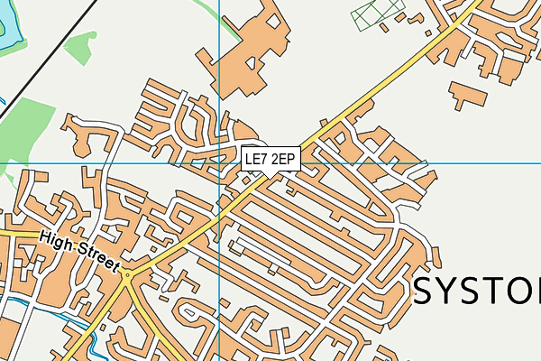 LE7 2EP map - OS VectorMap District (Ordnance Survey)