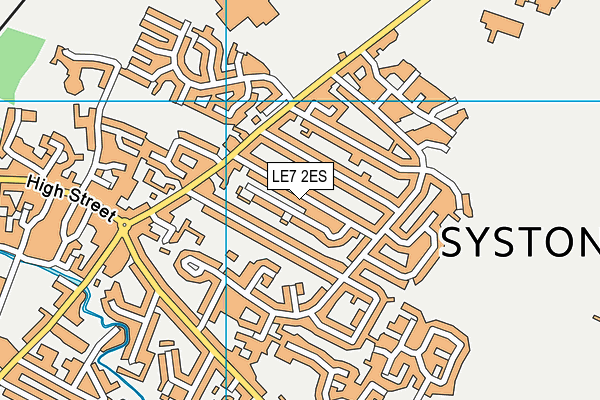 LE7 2ES map - OS VectorMap District (Ordnance Survey)