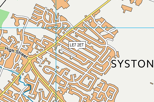 LE7 2ET map - OS VectorMap District (Ordnance Survey)