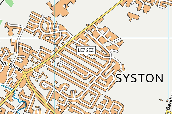 LE7 2EZ map - OS VectorMap District (Ordnance Survey)