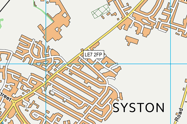 LE7 2FP map - OS VectorMap District (Ordnance Survey)