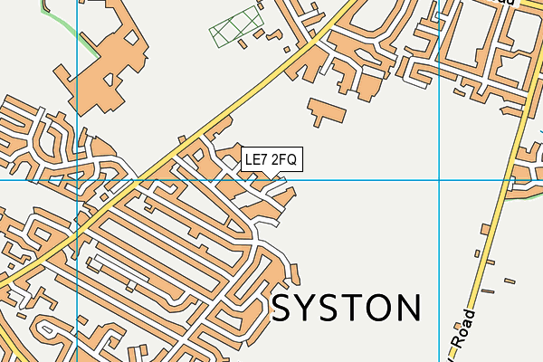 LE7 2FQ map - OS VectorMap District (Ordnance Survey)