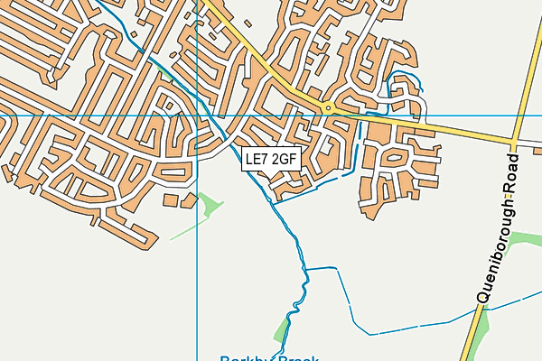 LE7 2GF map - OS VectorMap District (Ordnance Survey)