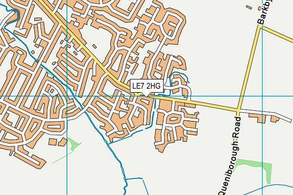 LE7 2HG map - OS VectorMap District (Ordnance Survey)