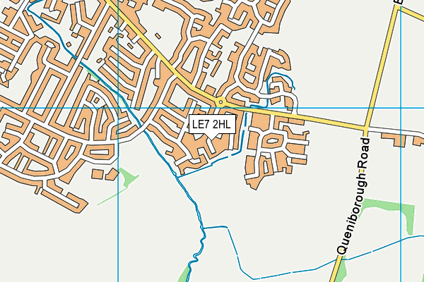 LE7 2HL map - OS VectorMap District (Ordnance Survey)