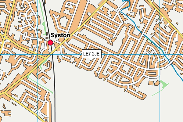 LE7 2JE map - OS VectorMap District (Ordnance Survey)