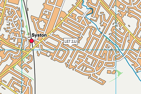 LE7 2JJ map - OS VectorMap District (Ordnance Survey)