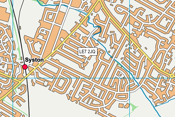 LE7 2JQ map - OS VectorMap District (Ordnance Survey)