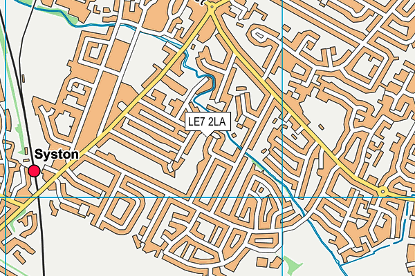 LE7 2LA map - OS VectorMap District (Ordnance Survey)