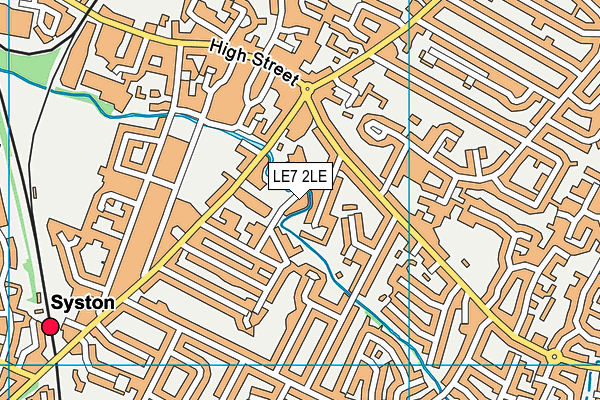 LE7 2LE map - OS VectorMap District (Ordnance Survey)