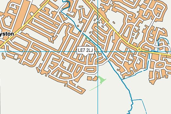 LE7 2LJ map - OS VectorMap District (Ordnance Survey)