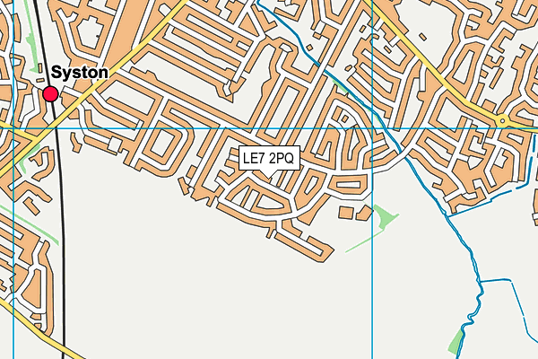 LE7 2PQ map - OS VectorMap District (Ordnance Survey)