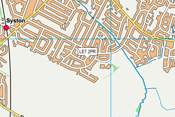 LE7 2PR map - OS VectorMap District (Ordnance Survey)
