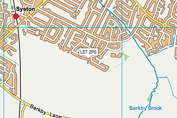 LE7 2PS map - OS VectorMap District (Ordnance Survey)