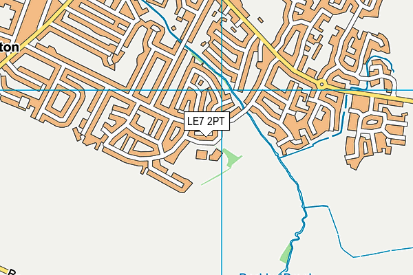 LE7 2PT map - OS VectorMap District (Ordnance Survey)
