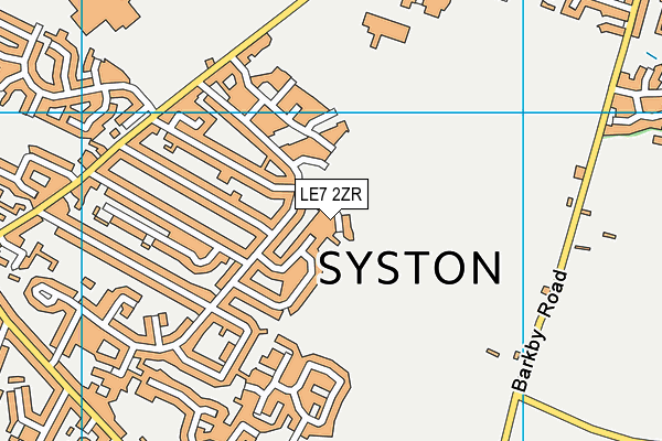 LE7 2ZR map - OS VectorMap District (Ordnance Survey)