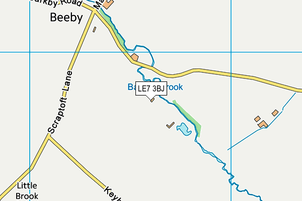 LE7 3BJ map - OS VectorMap District (Ordnance Survey)