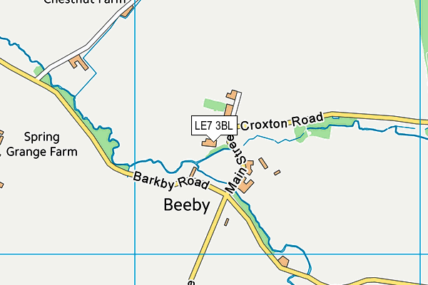 LE7 3BL map - OS VectorMap District (Ordnance Survey)