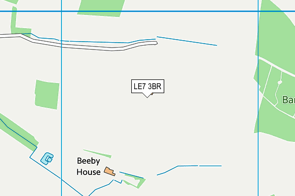 LE7 3BR map - OS VectorMap District (Ordnance Survey)
