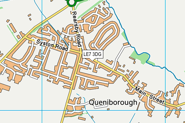 LE7 3DG map - OS VectorMap District (Ordnance Survey)