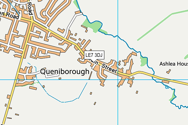 LE7 3DJ map - OS VectorMap District (Ordnance Survey)
