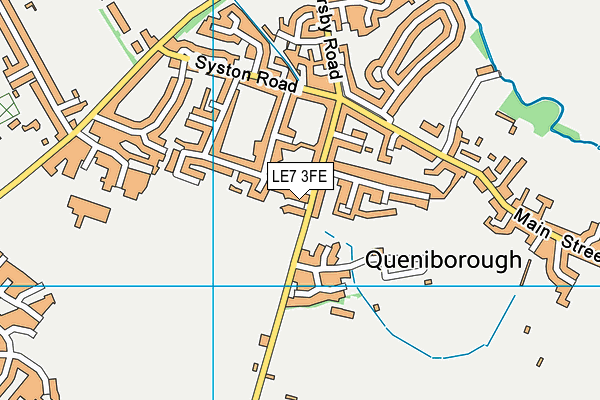 LE7 3FE map - OS VectorMap District (Ordnance Survey)