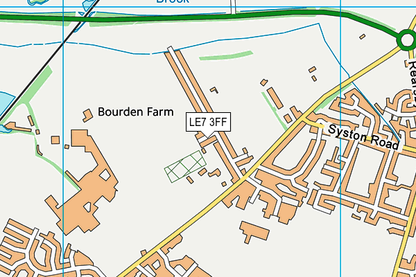 LE7 3FF map - OS VectorMap District (Ordnance Survey)