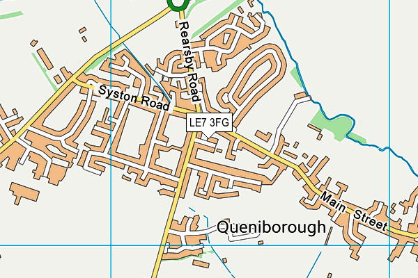 LE7 3FG map - OS VectorMap District (Ordnance Survey)