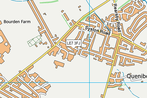 LE7 3FJ map - OS VectorMap District (Ordnance Survey)