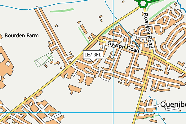 LE7 3FL map - OS VectorMap District (Ordnance Survey)