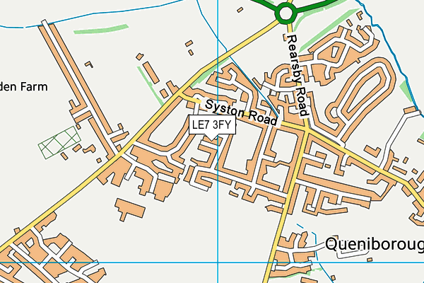 LE7 3FY map - OS VectorMap District (Ordnance Survey)