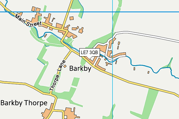 LE7 3QB map - OS VectorMap District (Ordnance Survey)