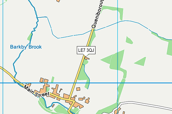LE7 3QJ map - OS VectorMap District (Ordnance Survey)