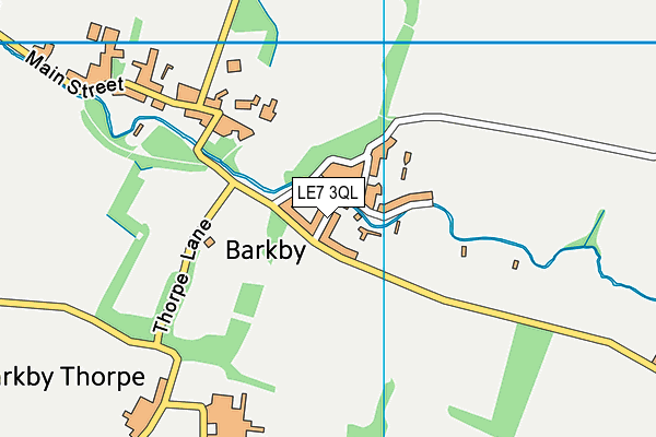LE7 3QL map - OS VectorMap District (Ordnance Survey)