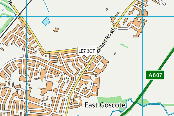 LE7 3QT map - OS VectorMap District (Ordnance Survey)