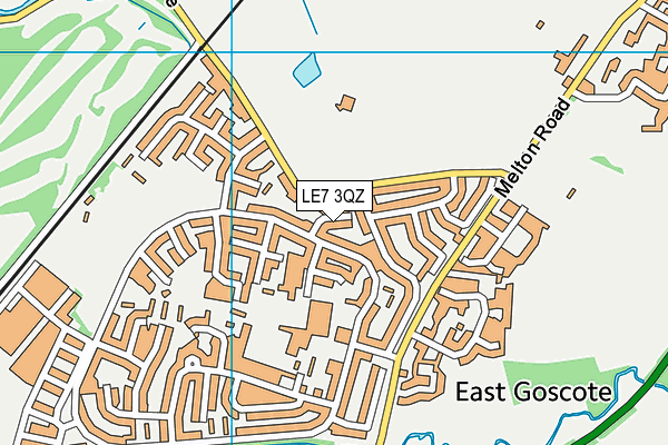 LE7 3QZ map - OS VectorMap District (Ordnance Survey)