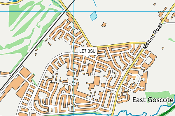 LE7 3SU map - OS VectorMap District (Ordnance Survey)