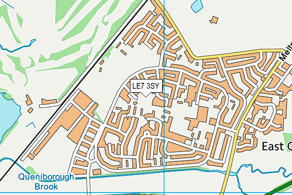 LE7 3SY map - OS VectorMap District (Ordnance Survey)